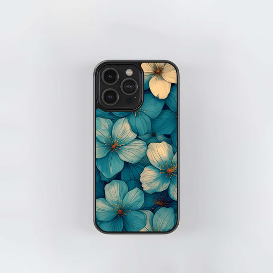 Azure Bloom Glass Case