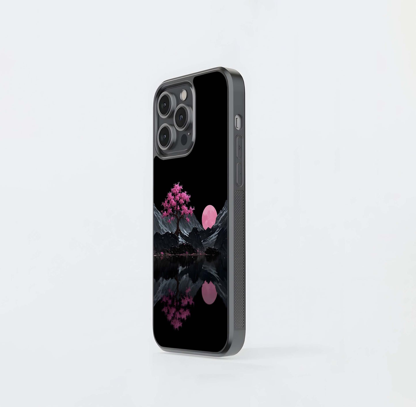 Blood Moon Blossom Glass Case