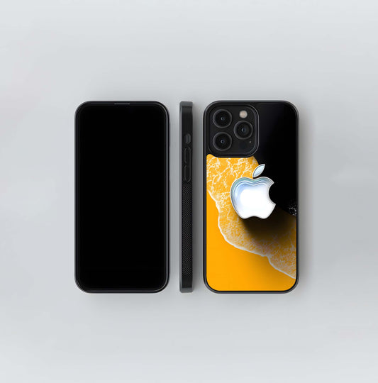 Apple Logo Beach Wave Glass Case