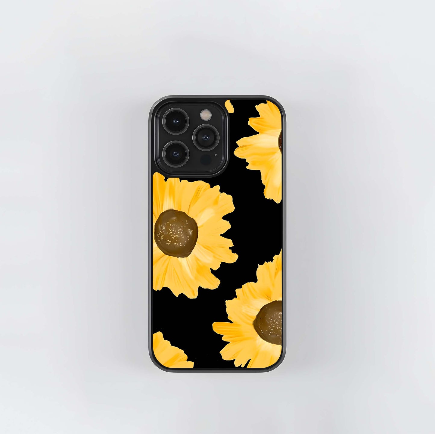 Bold Sunflowers Glow Glass Case