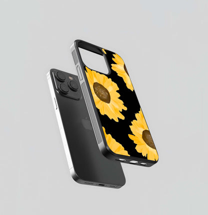 Bold Sunflowers Glow Glass Case