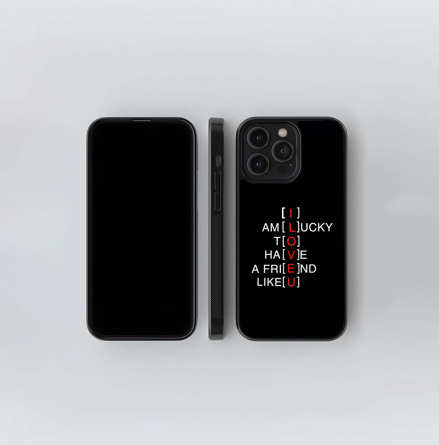 Hidden Love Message Glass Case