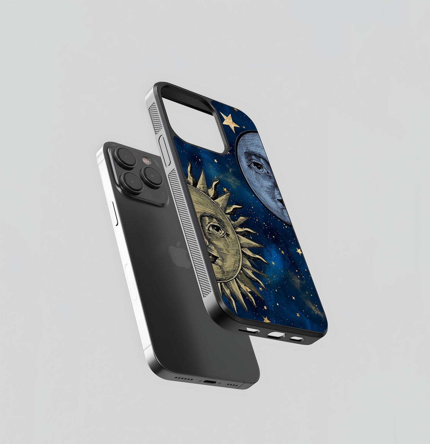 Celestial Moon With Sun Glass Case