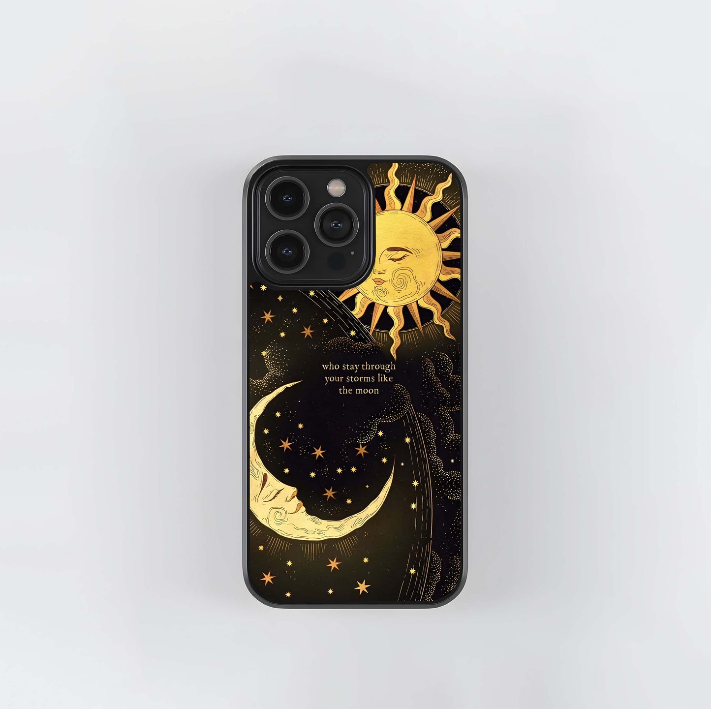 Golden Lunar Love Glass Case