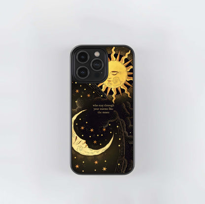 Golden Lunar Love Glass Case
