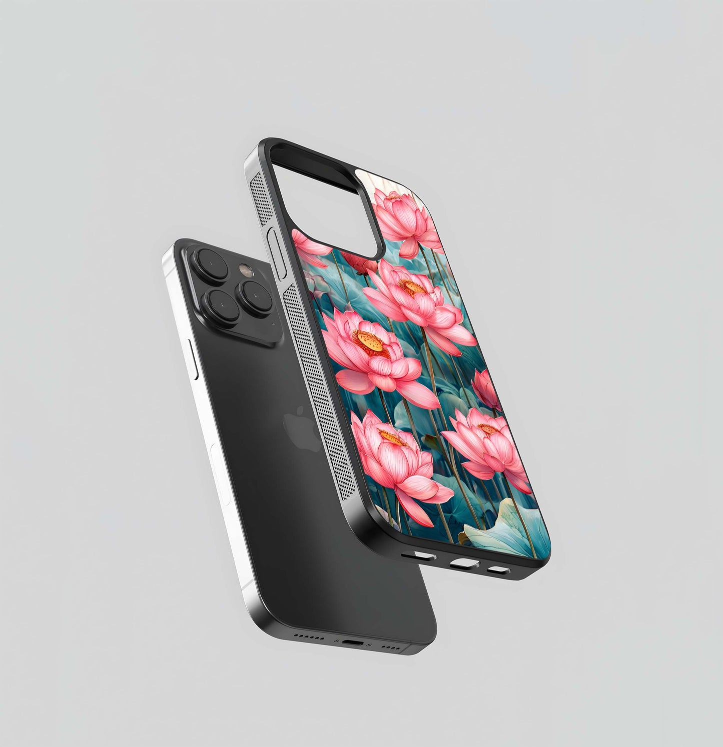 Celestial Pink Lotus Glass Case