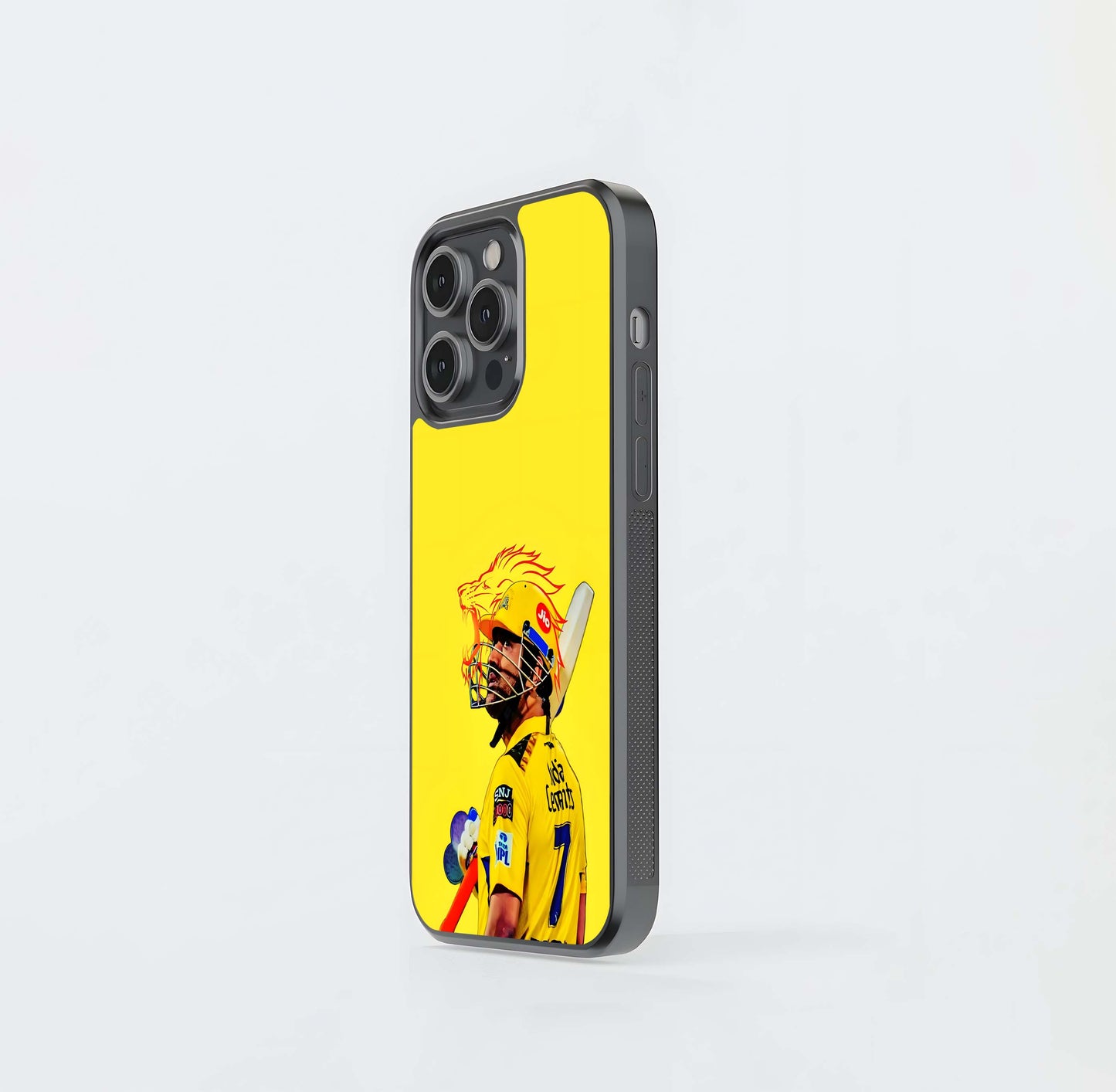 MSD's 'Singam' Yellow Glass Case