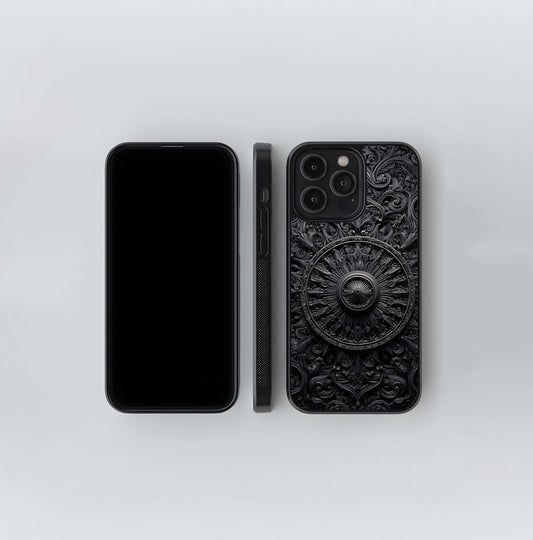 Obsidian Baroque Medallion Glass Case