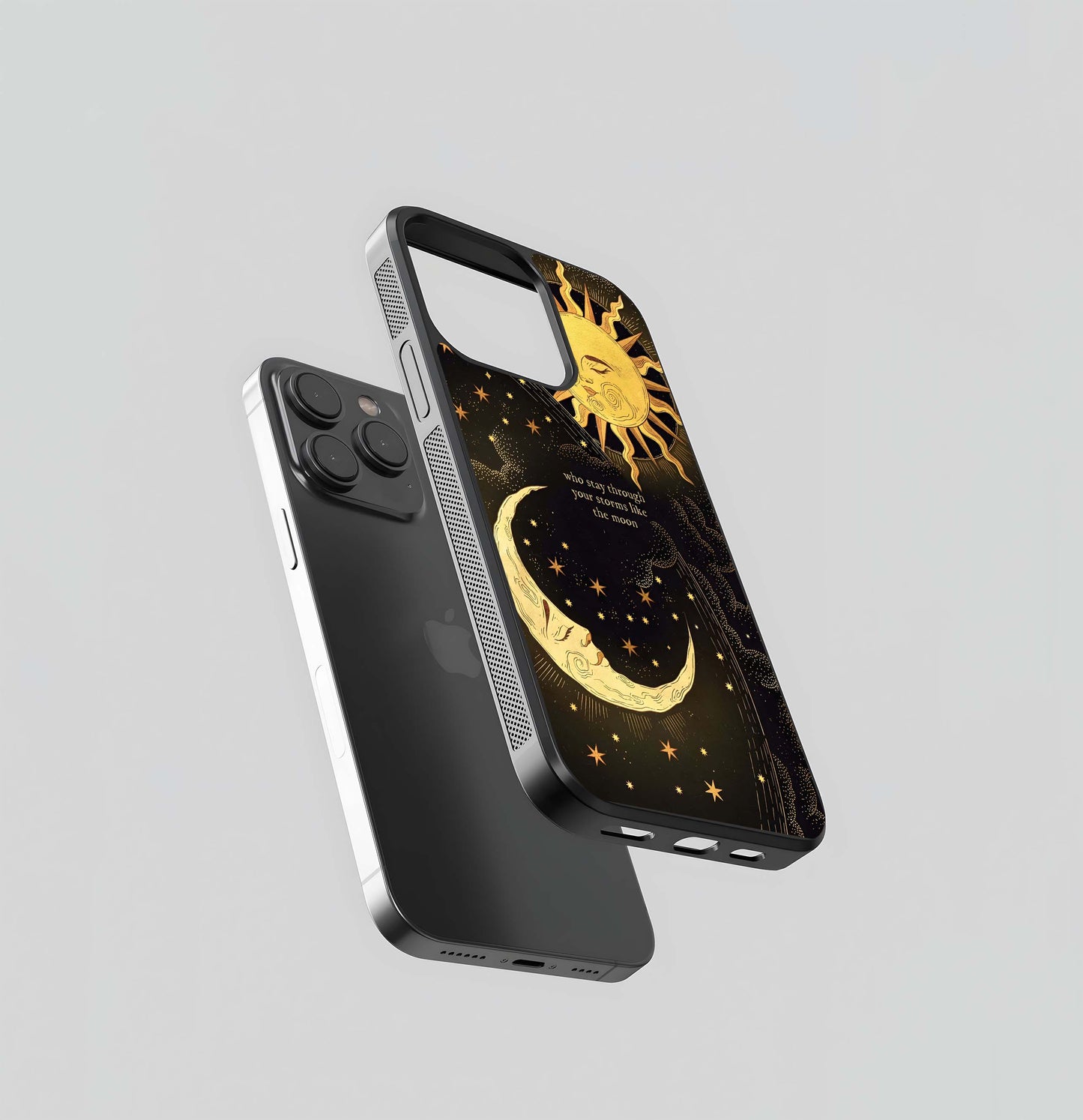 Golden Lunar Love Glass Case