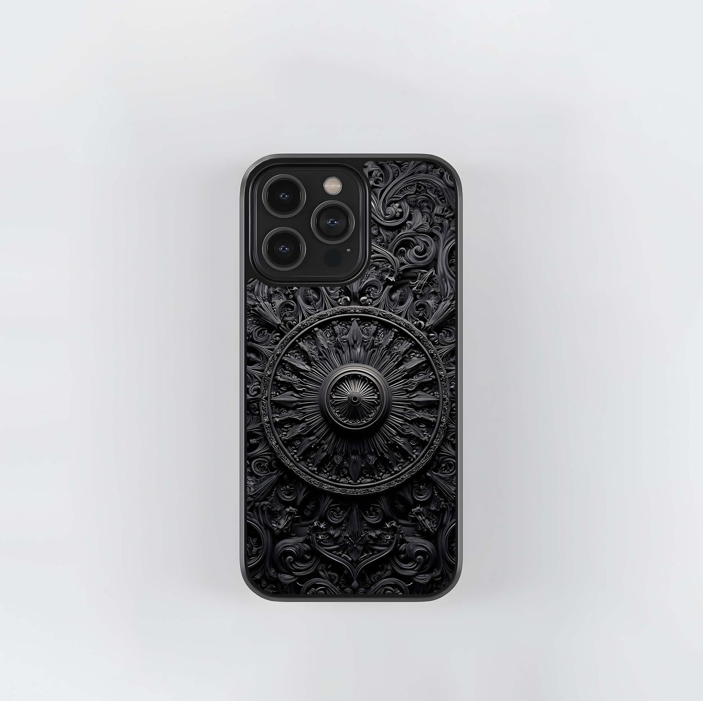 Obsidian Baroque Medallion Glass Case