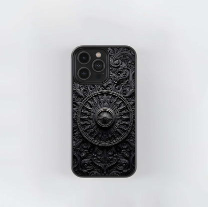 Obsidian Baroque Medallion Glass Case