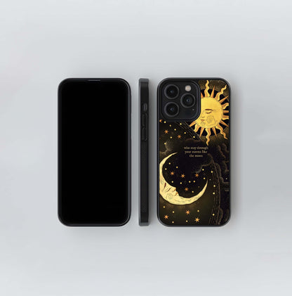 Golden Lunar Love Glass Case