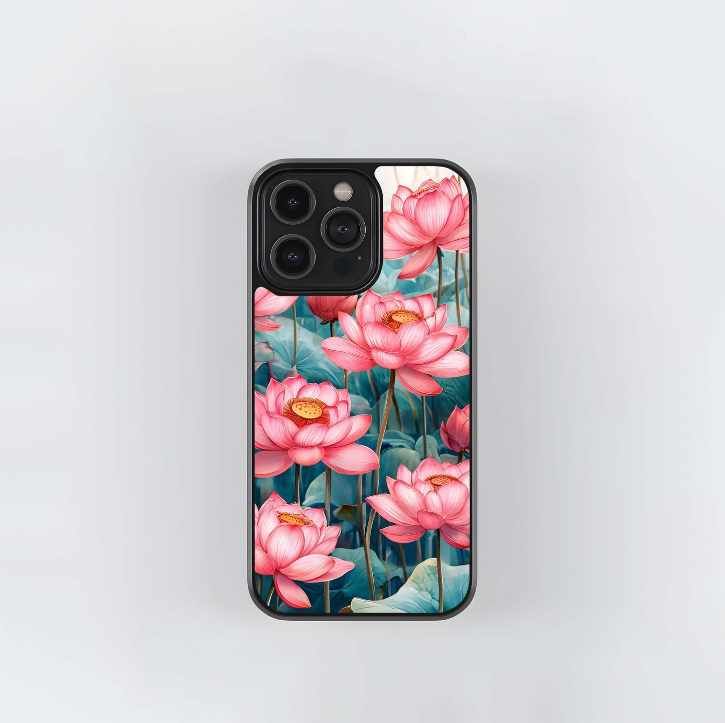 Celestial Pink Lotus Glass Case