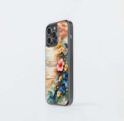Botanical Hibiscus Scenery Glass Case