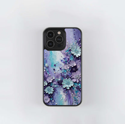 Impasto Gem Flowers Glass Case