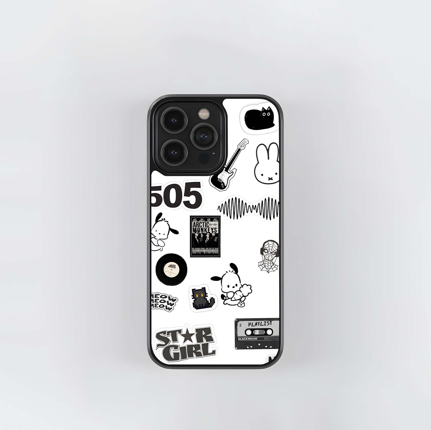 Indie Playlist Decals Glass Case