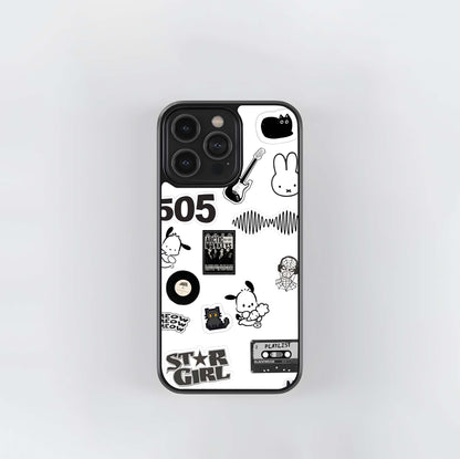 Indie Playlist Decals Glass Case
