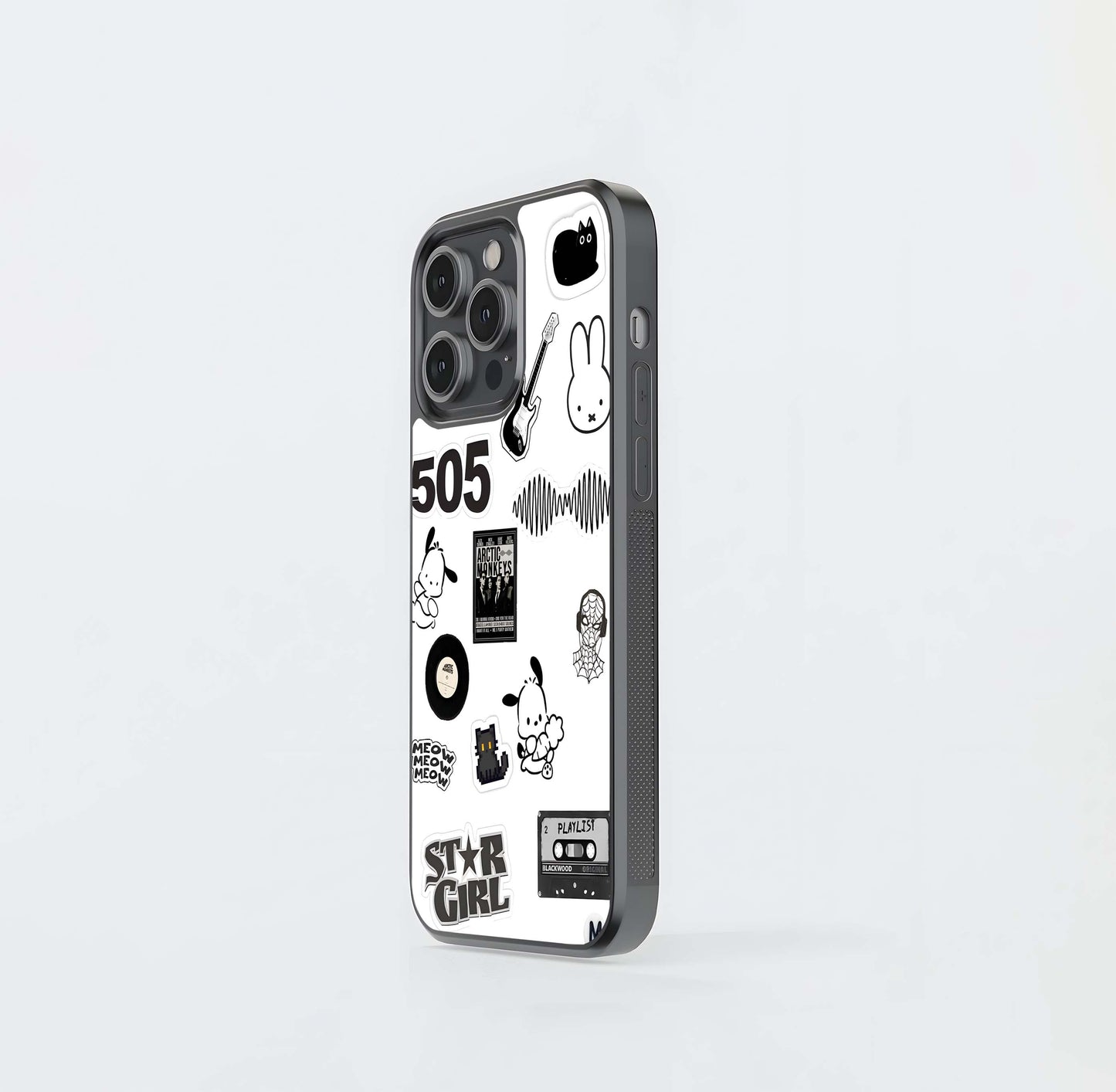 Indie Playlist Decals Glass Case