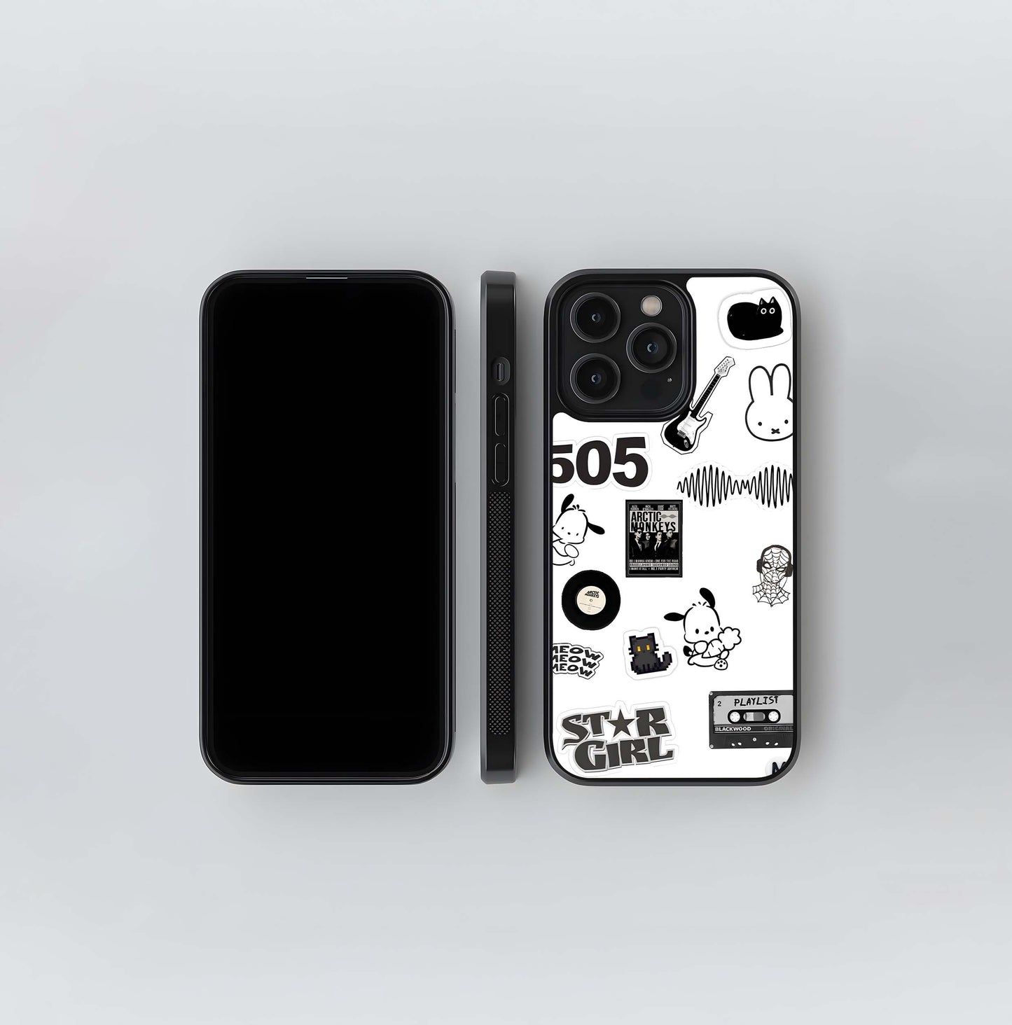 Indie Playlist Decals Glass Case