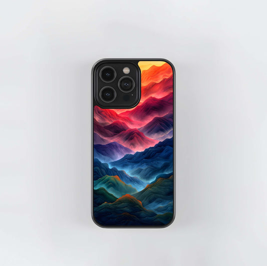 Aurora Mountain Tapestry Glass Case