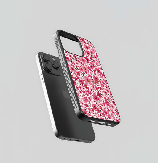 Pink Petal Meadow Glass Case