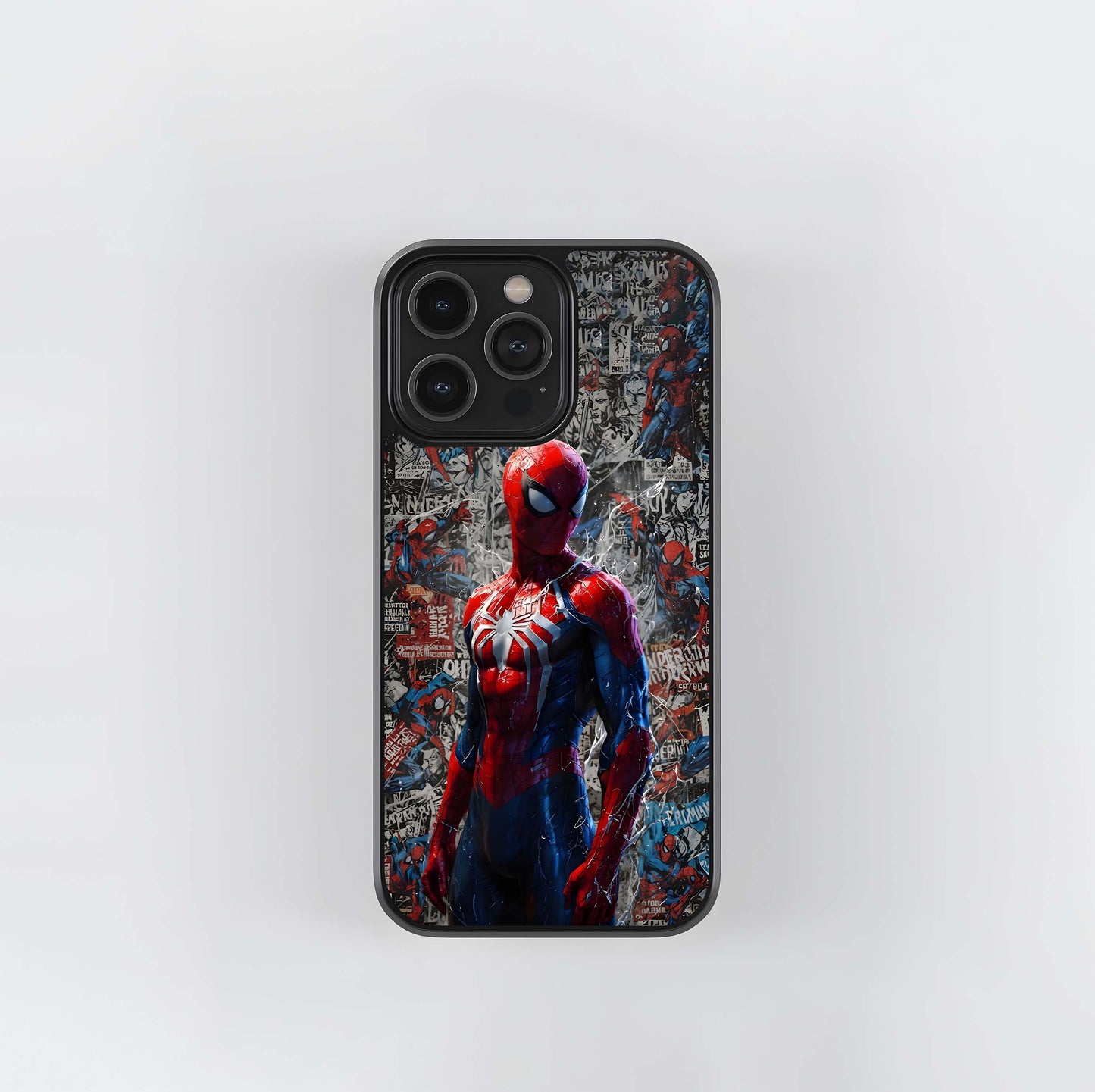 Spider-Man Comic Collage Glass Case