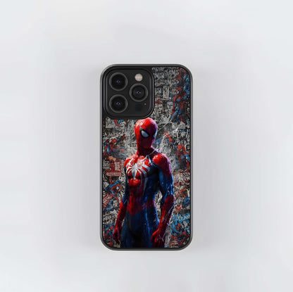 Spider-Man Comic Collage Glass Case