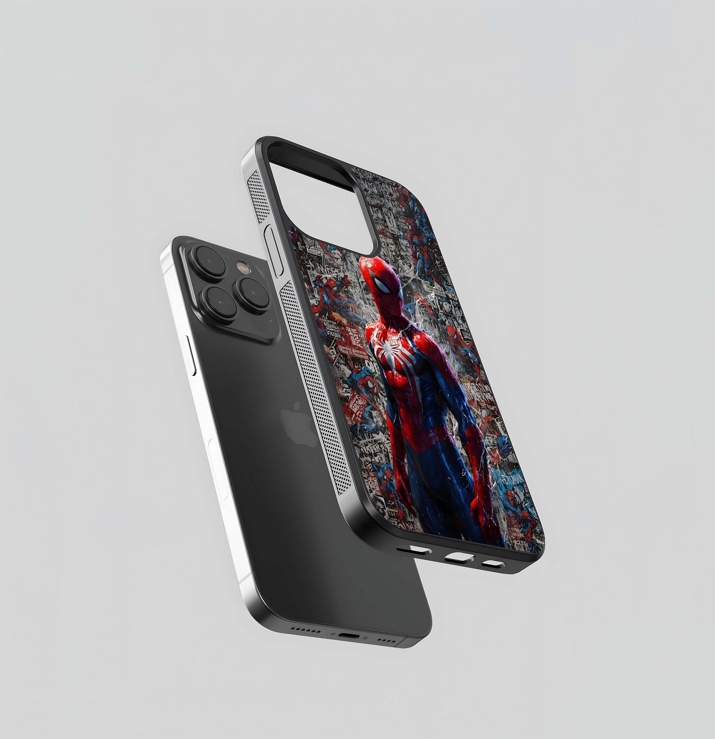 Spider-Man Comic Collage Glass Case