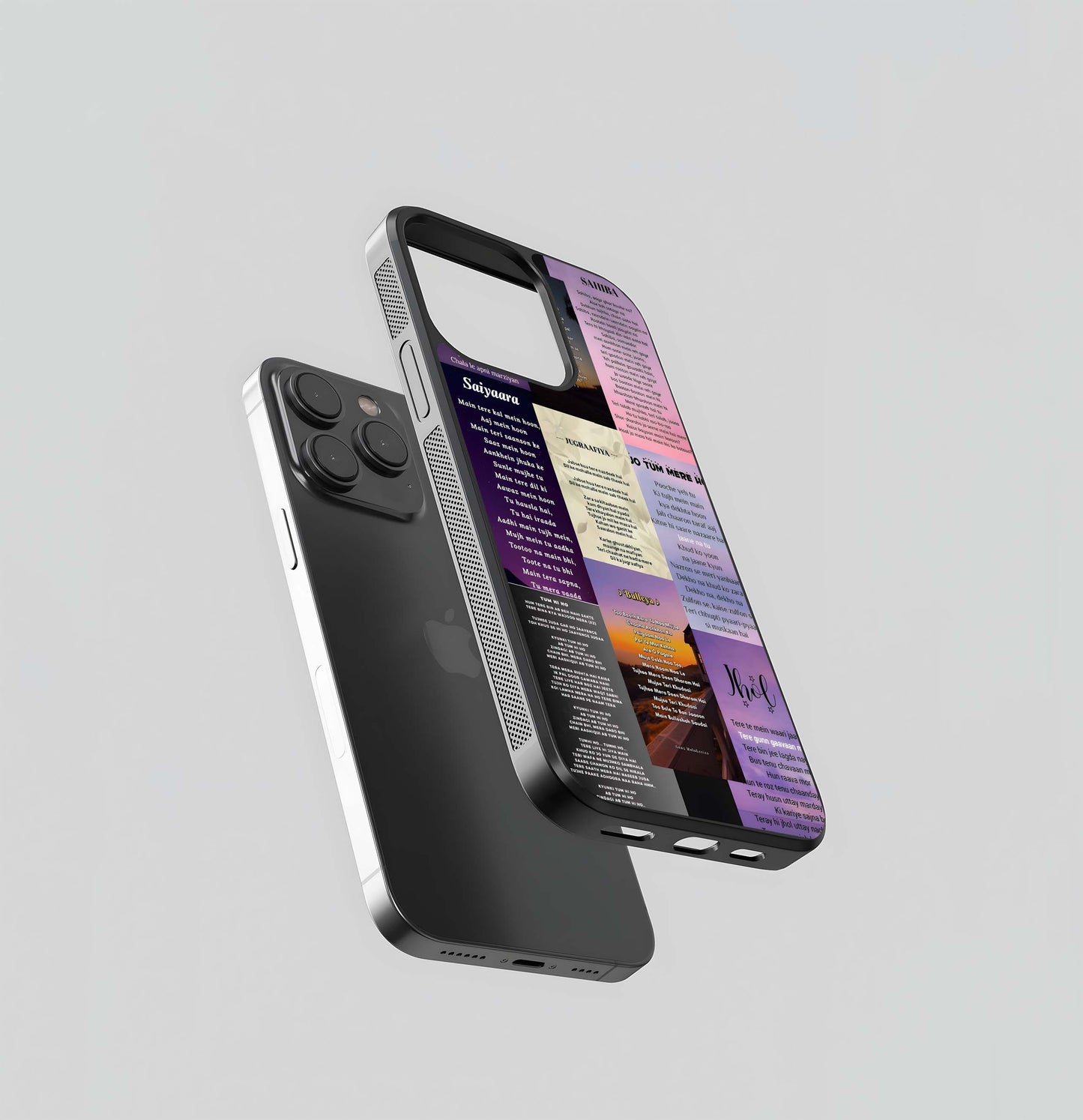 Bollywood Song Lyrics Collage Glass Case