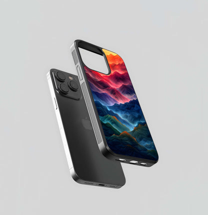 Aurora Mountain Tapestry Glass Case