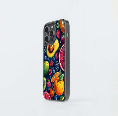 Cute Fruits Art Glass Case
