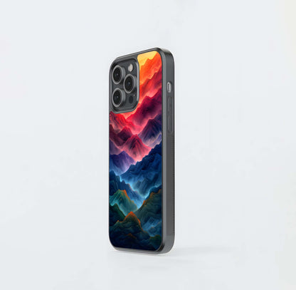 Aurora Mountain Tapestry Glass Case