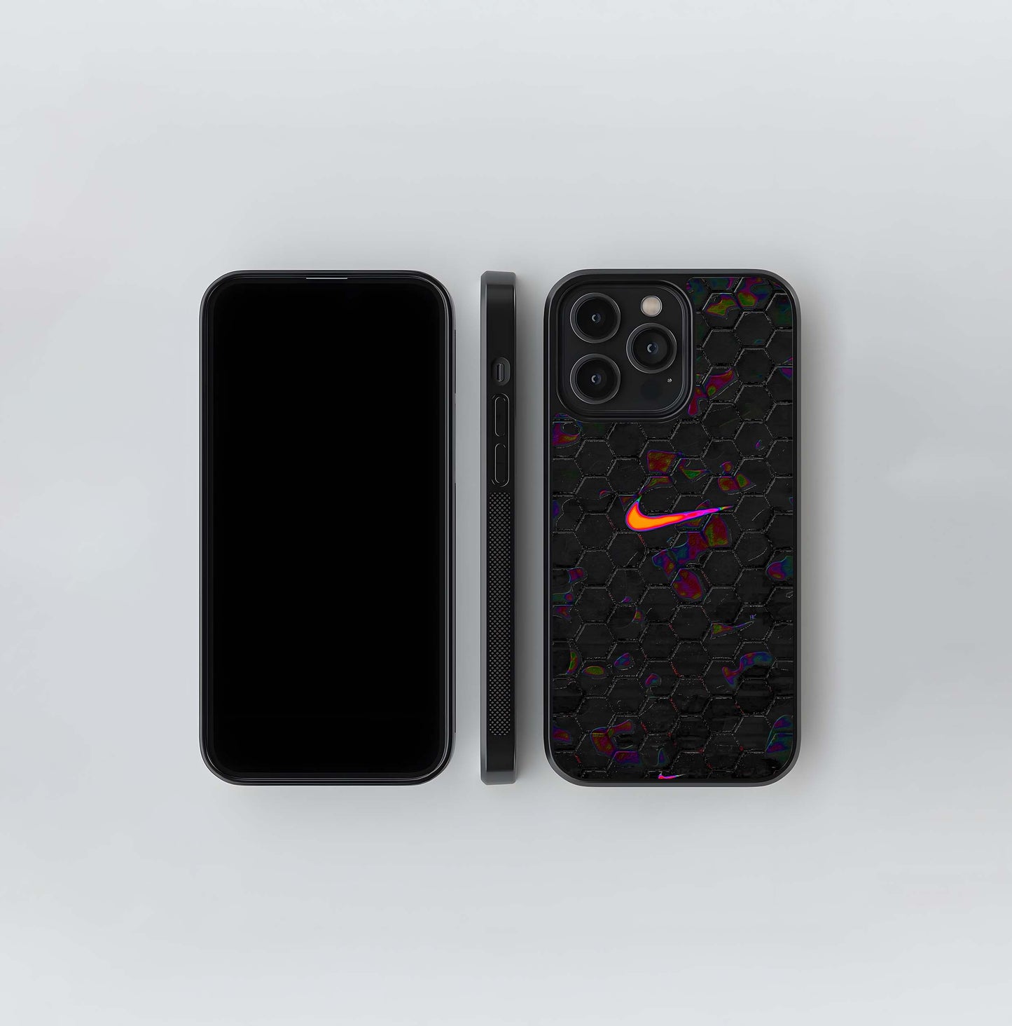 Oil Slick Hexagons (Nike) Glass Case