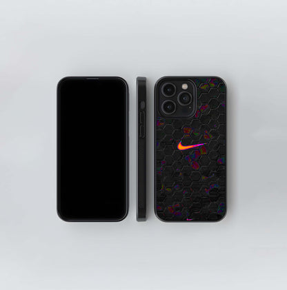 Oil Slick Hexagons (Nike) Glass Case