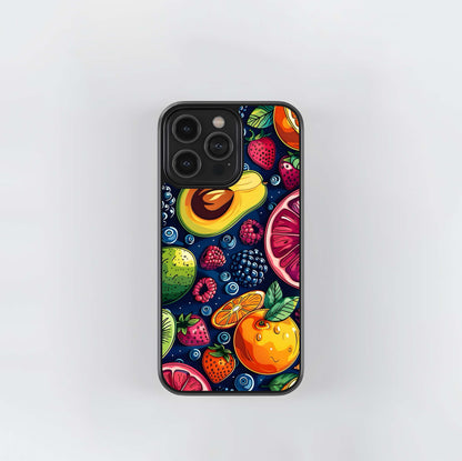 Cute Fruits Art Glass Case