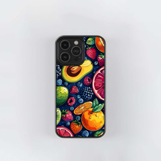 Cute Fruits Art Glass Case