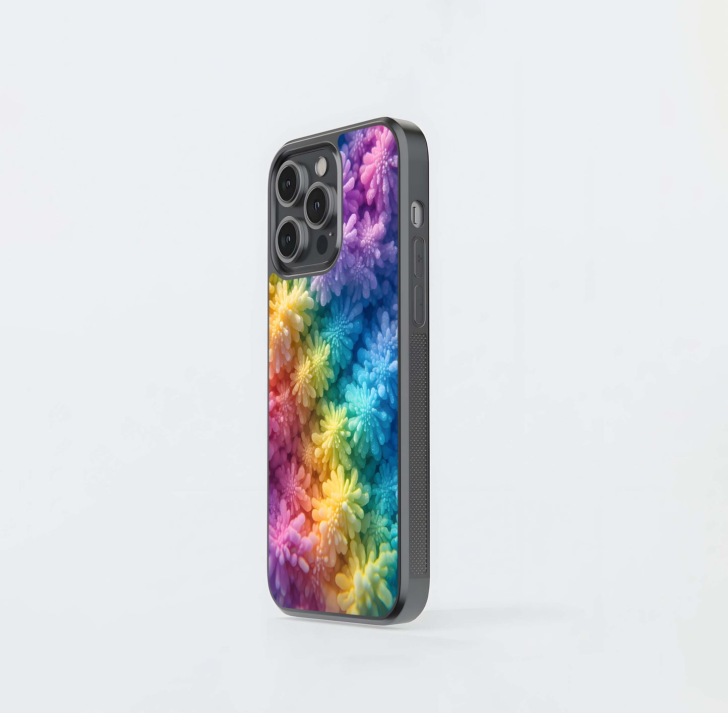 Iridescent Bloom Glass Case