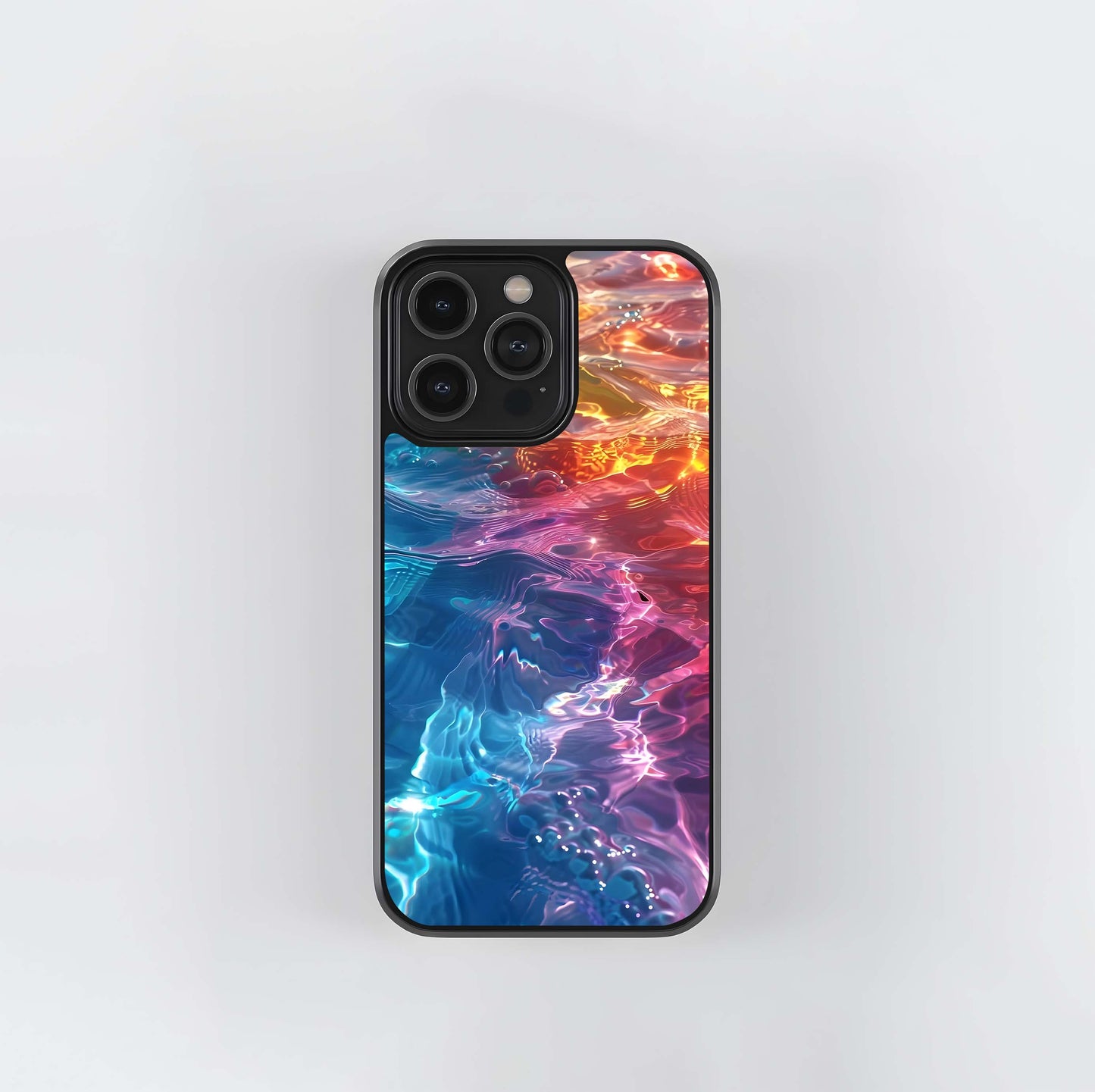 Iridescent Chroma Waves Glass Case