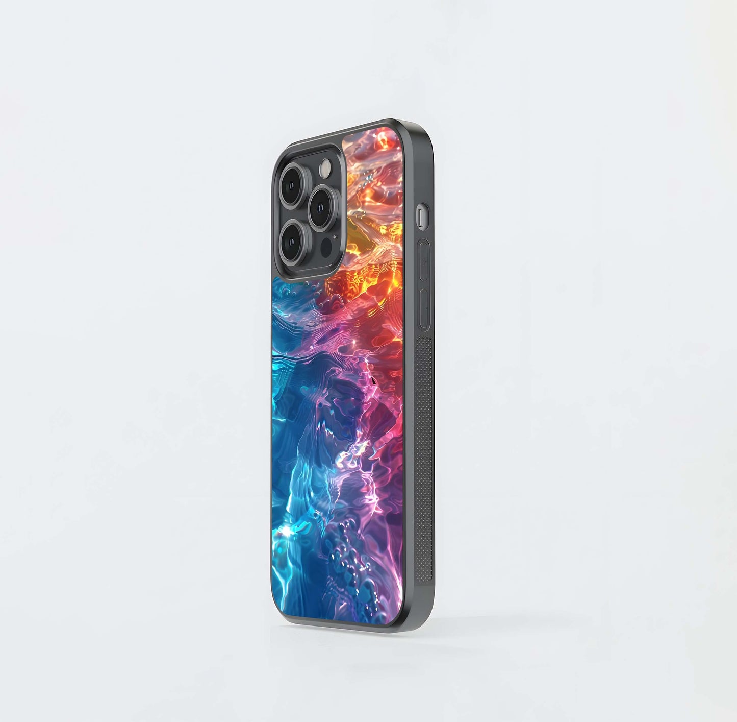 Iridescent Chroma Waves Glass Case