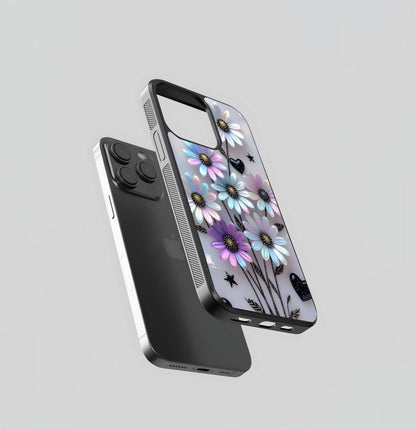 Iridescent Daisy Cluster Glass Case