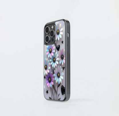Iridescent Daisy Cluster Glass Case