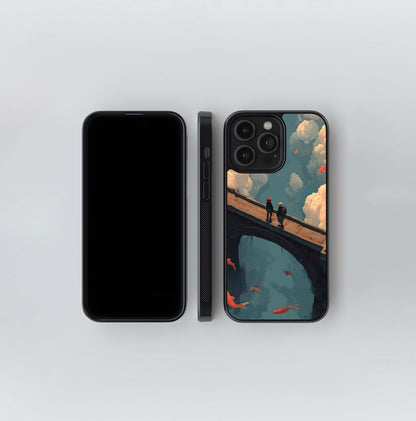 Bridge Beyond Clouds Glass Case