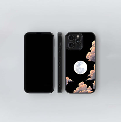 Bright Cloud Moon Glass Case