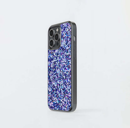 Iridescent Lilac Confetti Glass Case