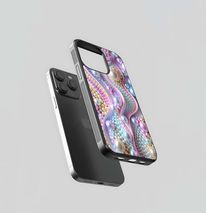 Iridescent Pastel Pearls Glass Case
