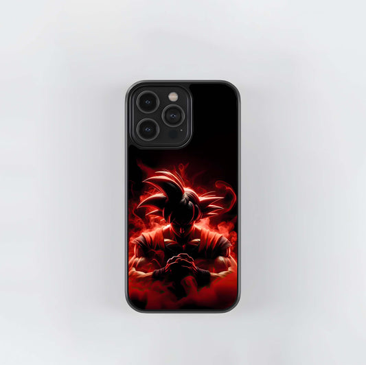 Red Aura Goku Glass Case