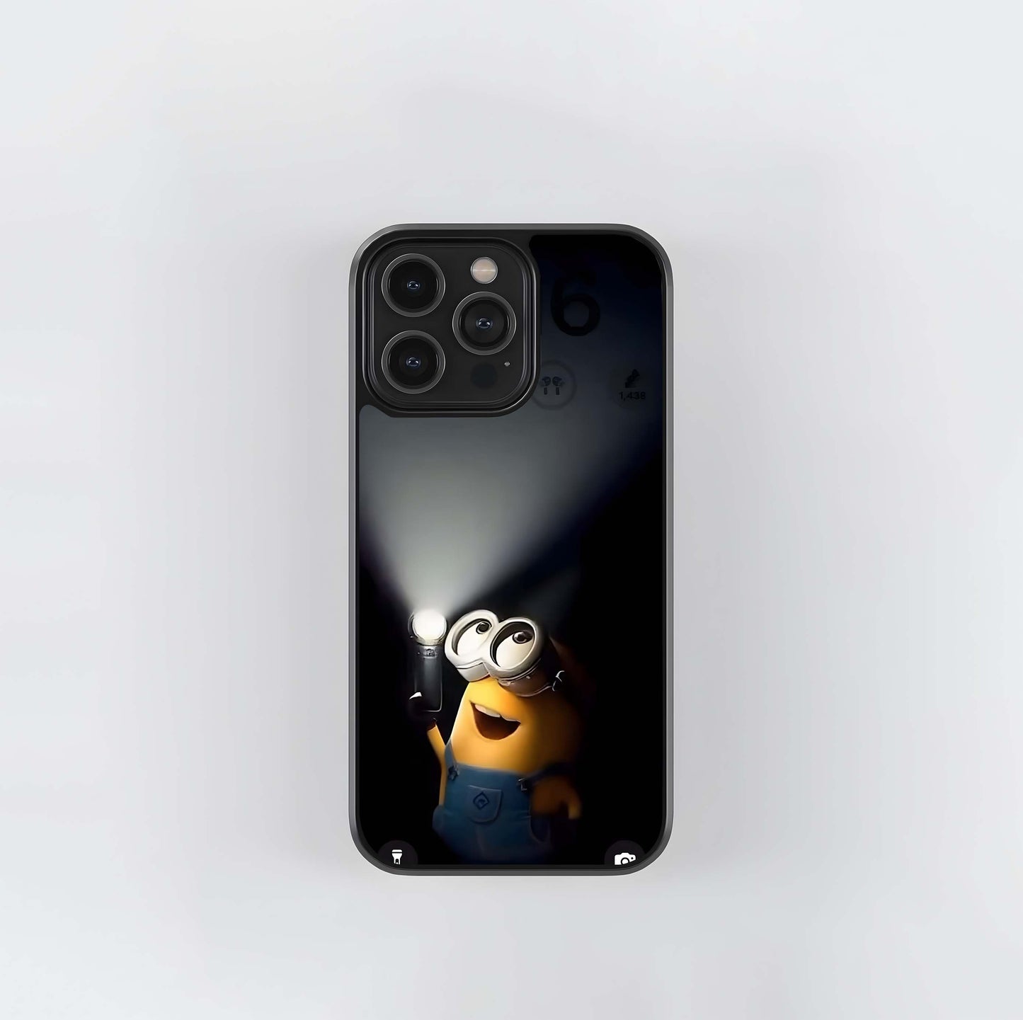 Minion with Flashlight Glass Case