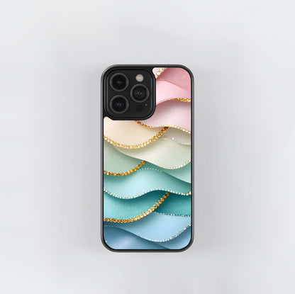 Jeweled Gradient Waves Glass Case