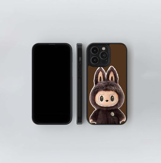 Brown labubu design Glass Case