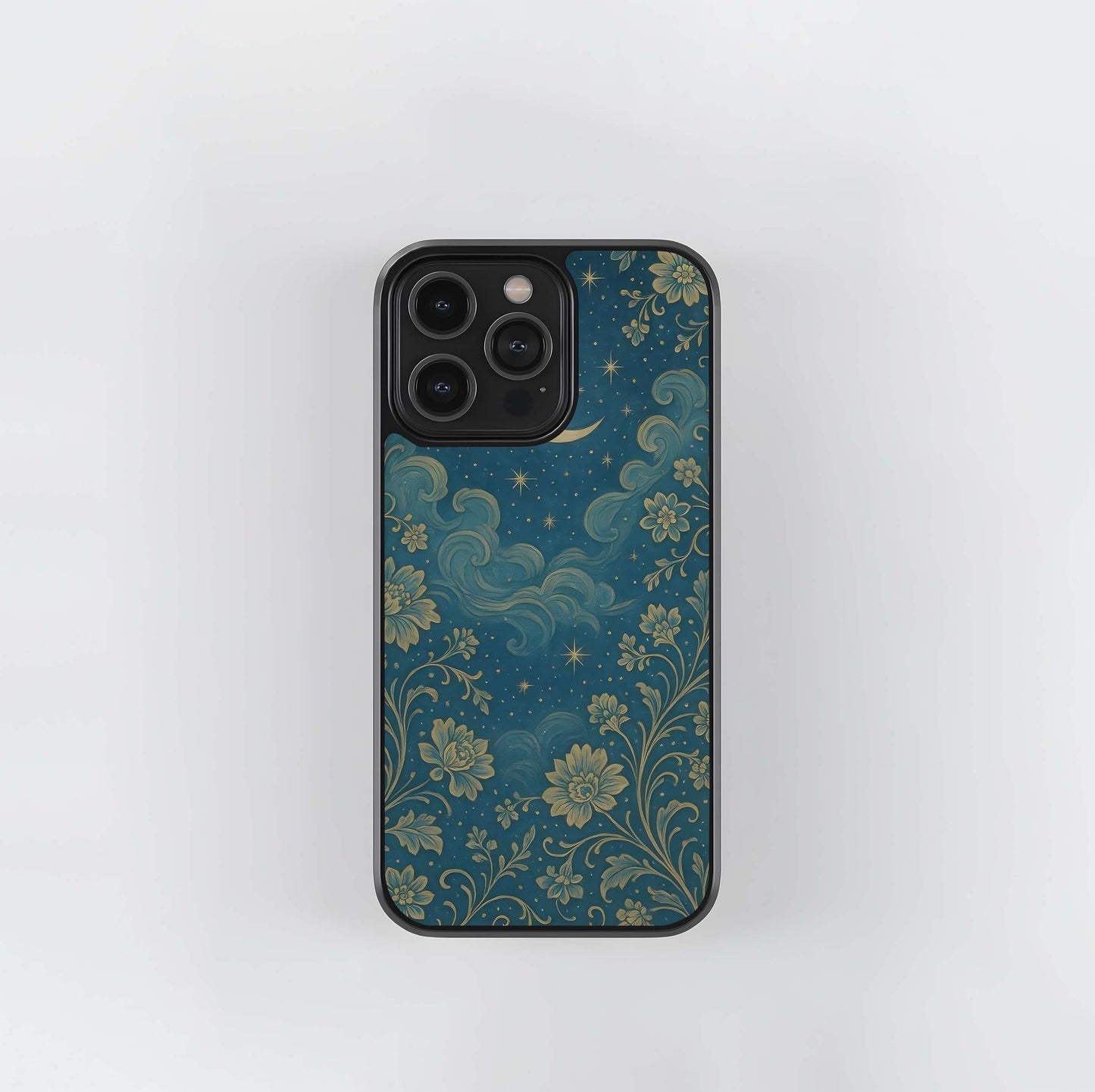Green celestial Floral Glass Case